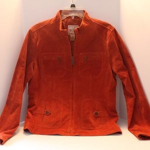 Women's Ruff Hewn XL Leather Jacket (Orange)
